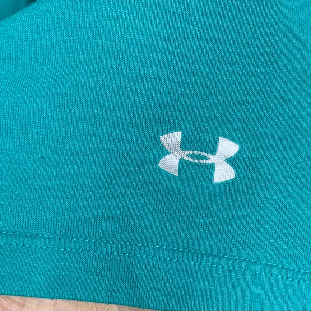 Under Armour Cold Gear teal long sleeved  base layer shirt M - Picture 4 of 7
